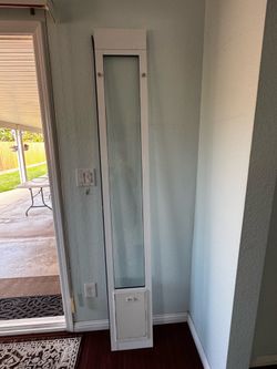 Dog door for sliding glass