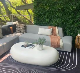 Concrete 59" Oval Indoor/Outdoor Coffee Table