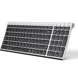 iClever BK10 Bluetooth Keyboard, Multi Device Keyboard 