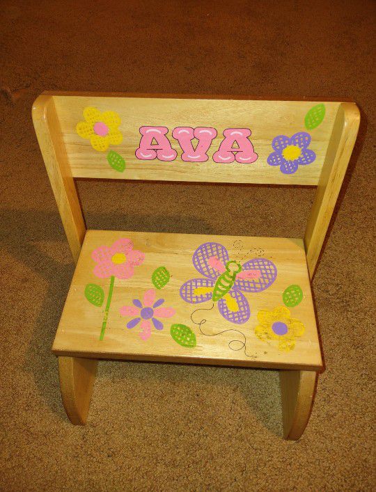 Handmade Kids Chair/Step Stool