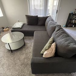 Dark Grey Couch With Chaise 