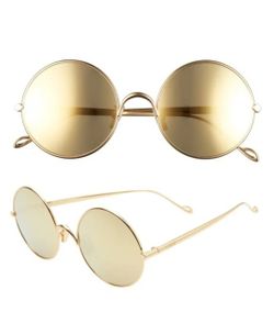 LOEWE
Gold Mirrored Round Metal Sunglasses