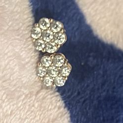14 K VVS DIAMOND EARRINGS ROSE GOLD