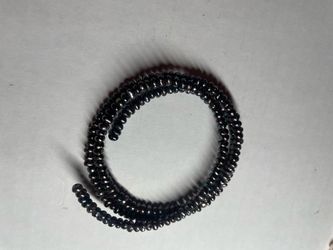 Black fresh water pearl self bending bracelet/choker