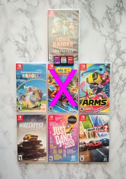 Nintendo switch games $10-$25 each Just Dance, Racing, Tomb Raider and more!