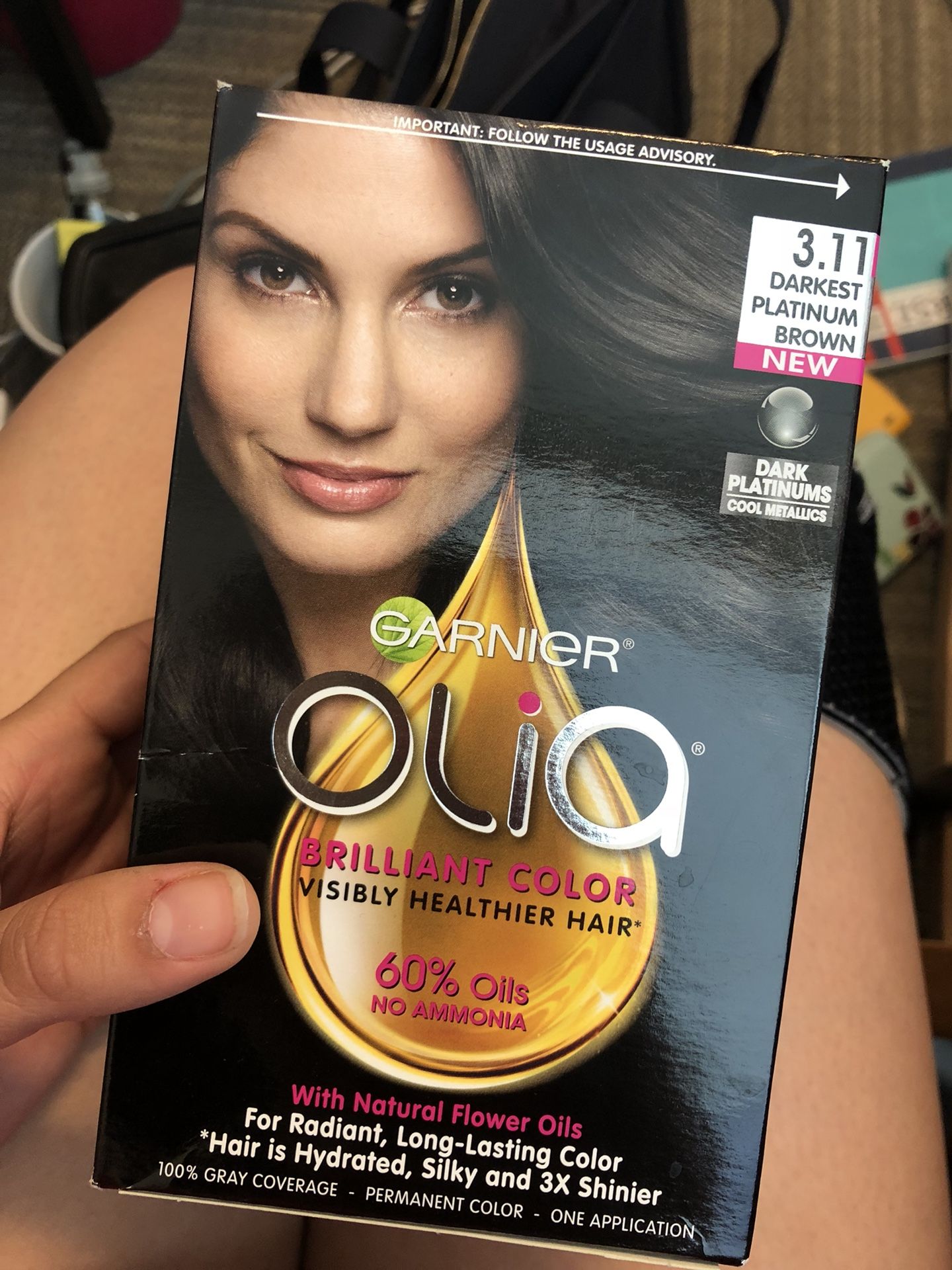 OLIA Garnier // 3.11 Darkest Platinum Brown