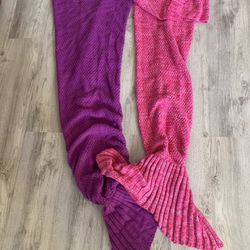 2 Mermaid Tail Blankets 