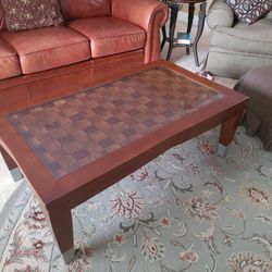 Solid Wood And Glass Coffee Table Unique Design