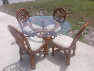 Boho Rattan Dining Set