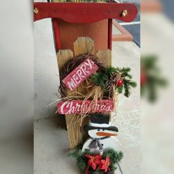 Handmade wooden sled