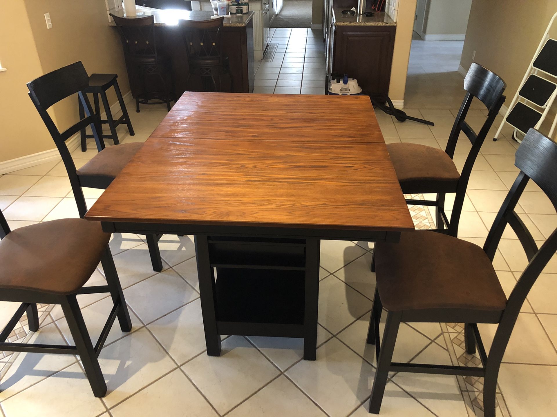 Counter height kitchen table set