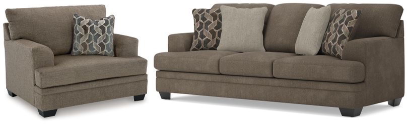 Stonemeade Nutmeg Queen Sofa Sleeper and Oversized Chair