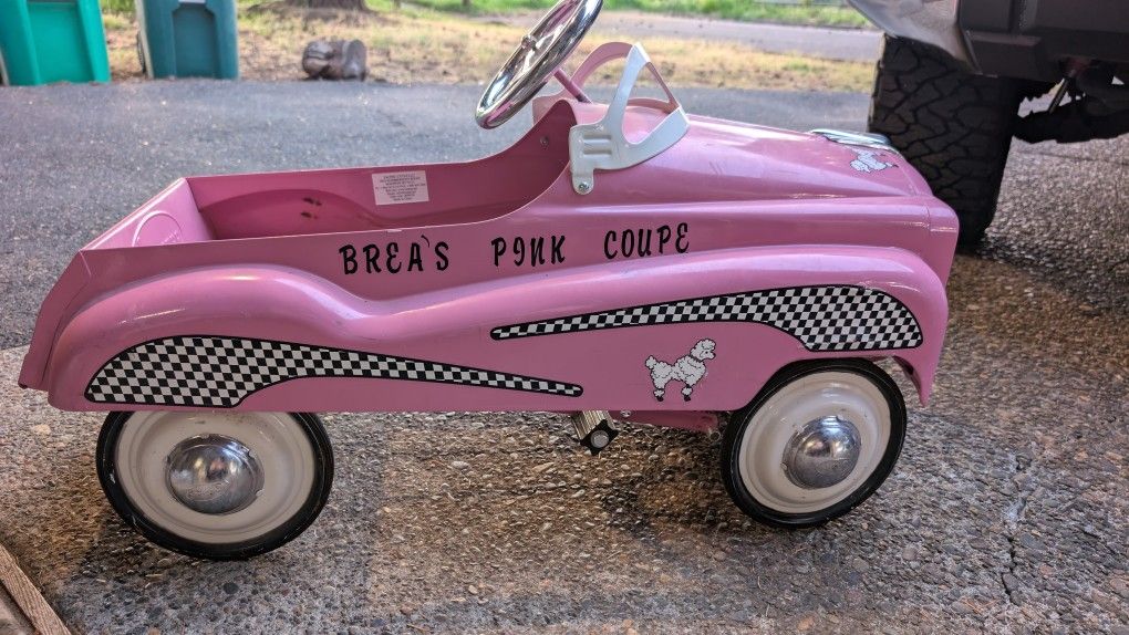Pink Pedal Car