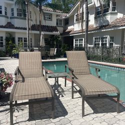 Pool Loungers / Chairs With Table(s)