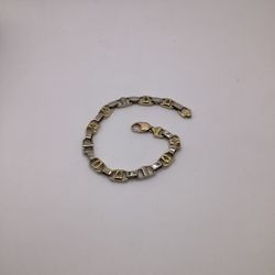 14k Two Tone 32.6g Mod Gucci Men’s Gold Bracelet 