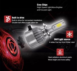Hight quality H7 led headlight bulb 6000k - 8000k