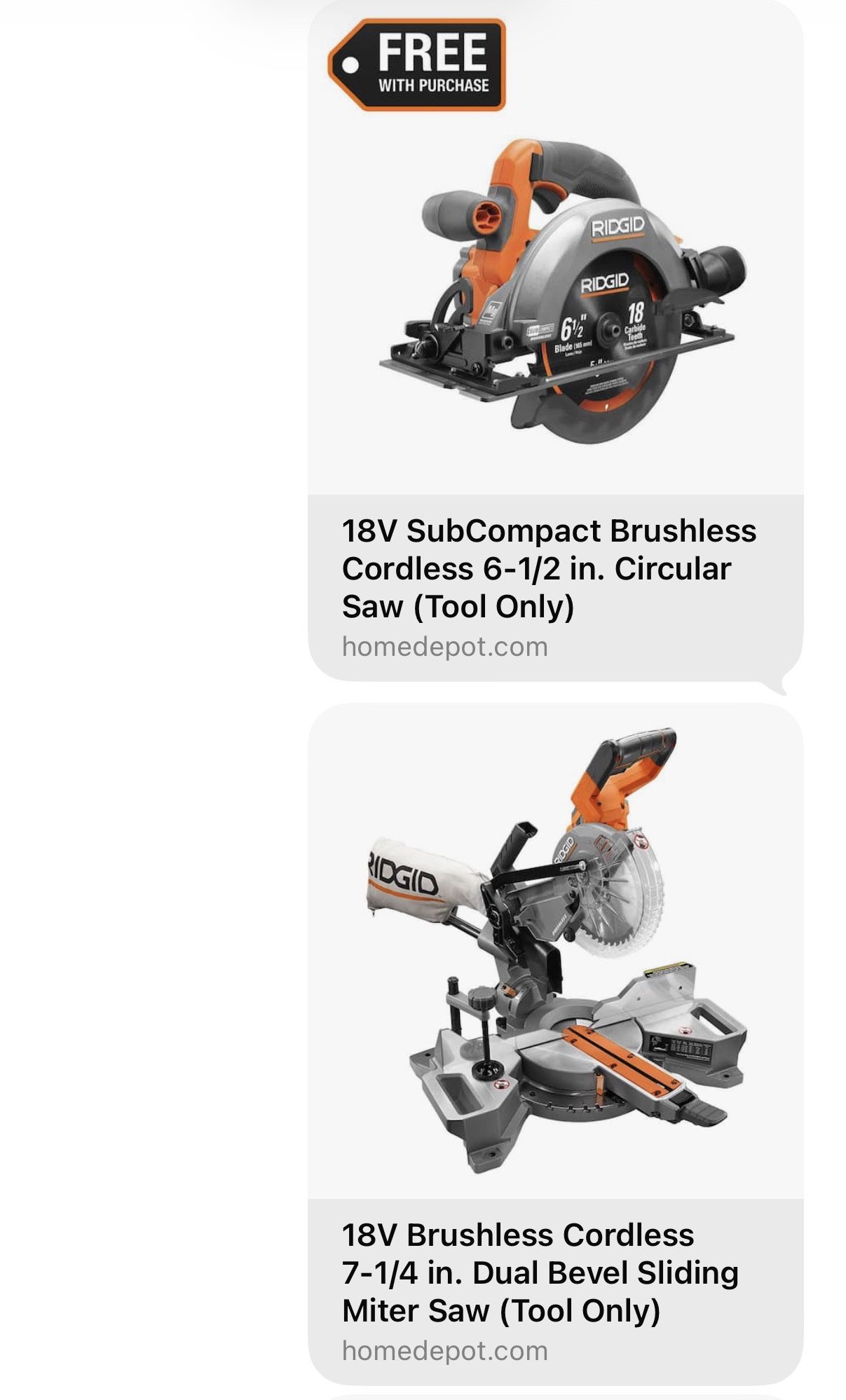 Ridgid Battery Tools