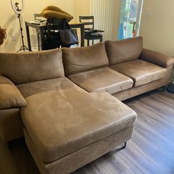 Vegan leather chaise Sofa 