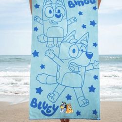 NWT Licensed Bluey And Bingo Beach Towel 