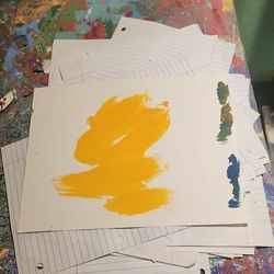 Abstract Mixed Media Art on Paper