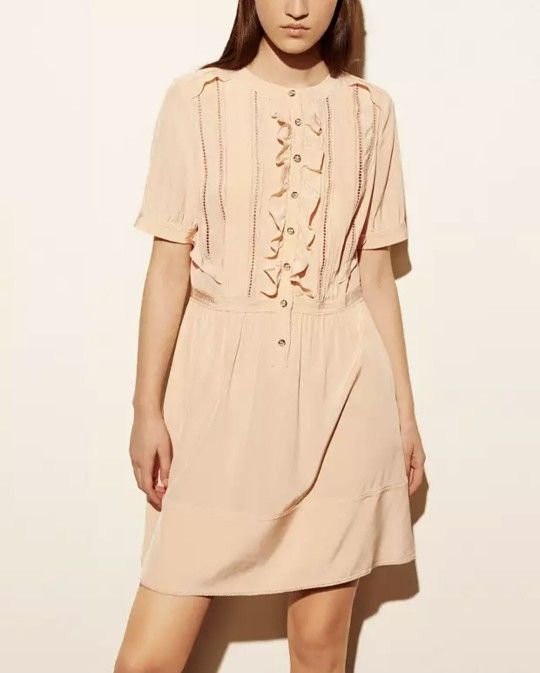 Coach Peach Silk Dress
