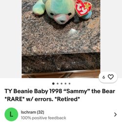 Beanie Baby Sammy