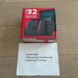 Nintendo Switch 2 Console brand New Unopened with receipt 