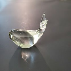 Whale Paperweight Art Glass Sculpture