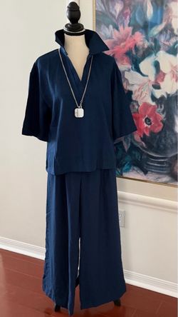 Women’s new navy blue two-piece pants set