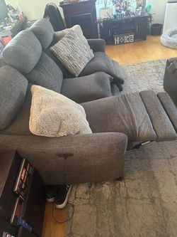 Reclining sofa with USB ports