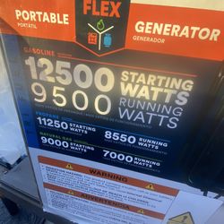 12500/9500-Watt Tri-Fuel Portable Generator, Easy-To-Use Electric Start, Wheel and Handle Kit Included