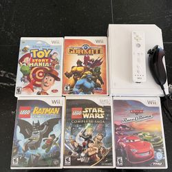 Wii Console With  5 Games  