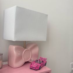 Pink Bow Lamp 