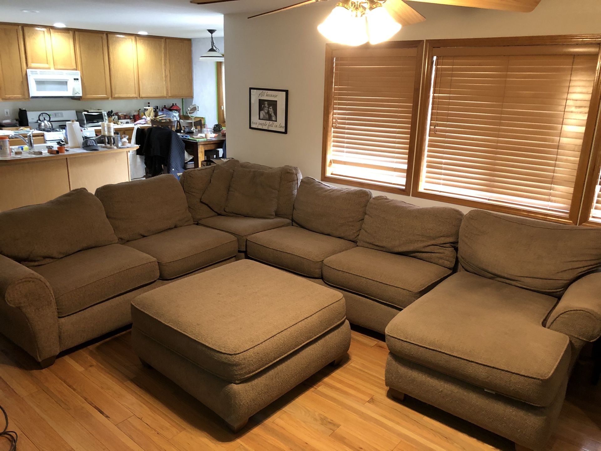 Sectional Couch with Ottoman