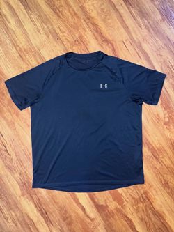 Under Armour Men's Adult Size Large T-shirt Navy Blue Tee short sleeve Gym Run A