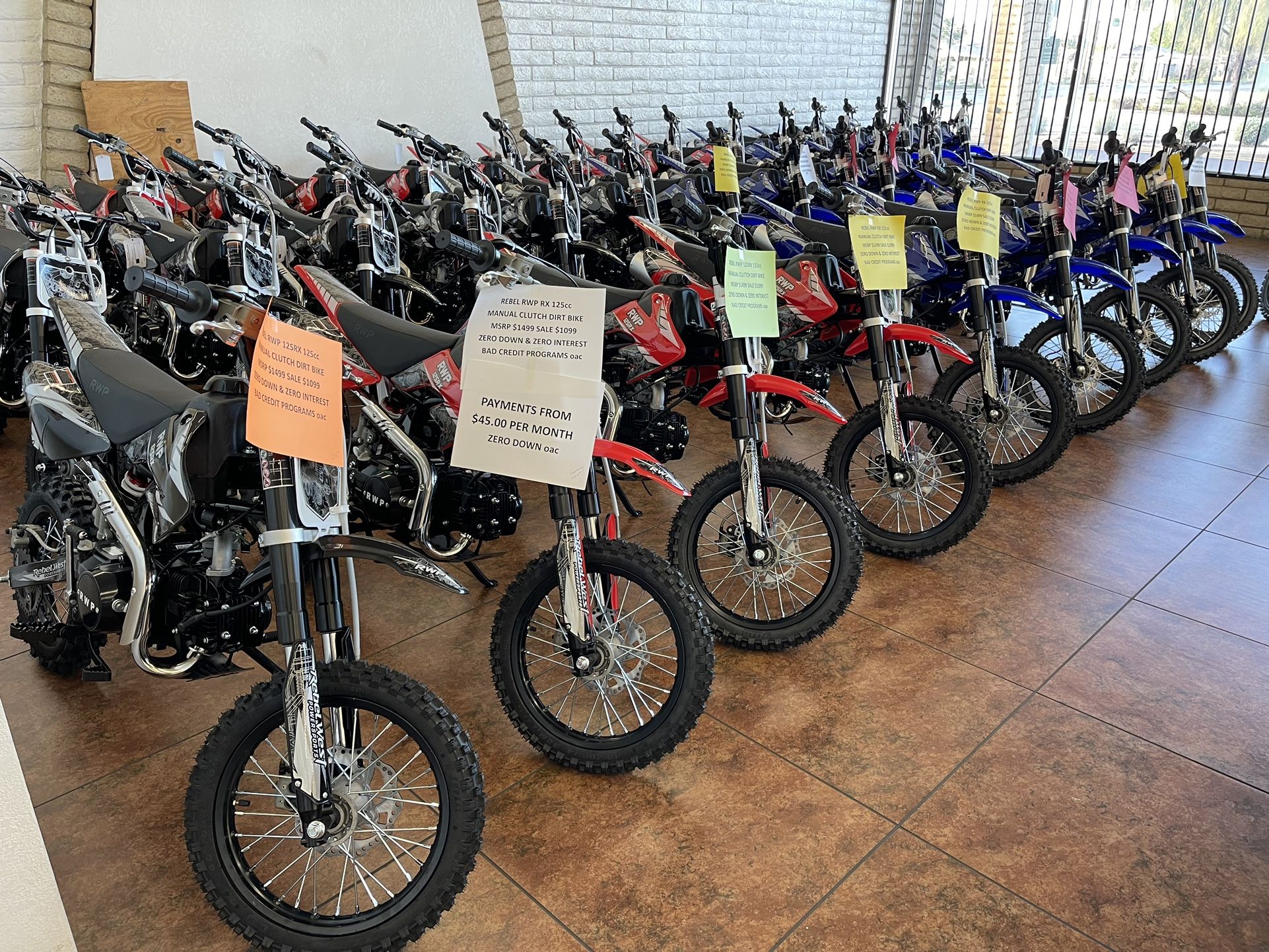 Brand new 125cc Dirt Bikes And Off Road Motorcycles