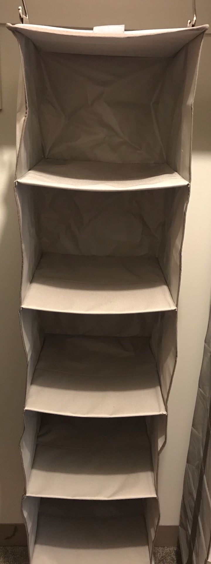 Collapsible 6 shelf closet organizer