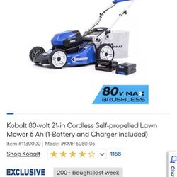 Kobalt 80v Max Lawn Mower