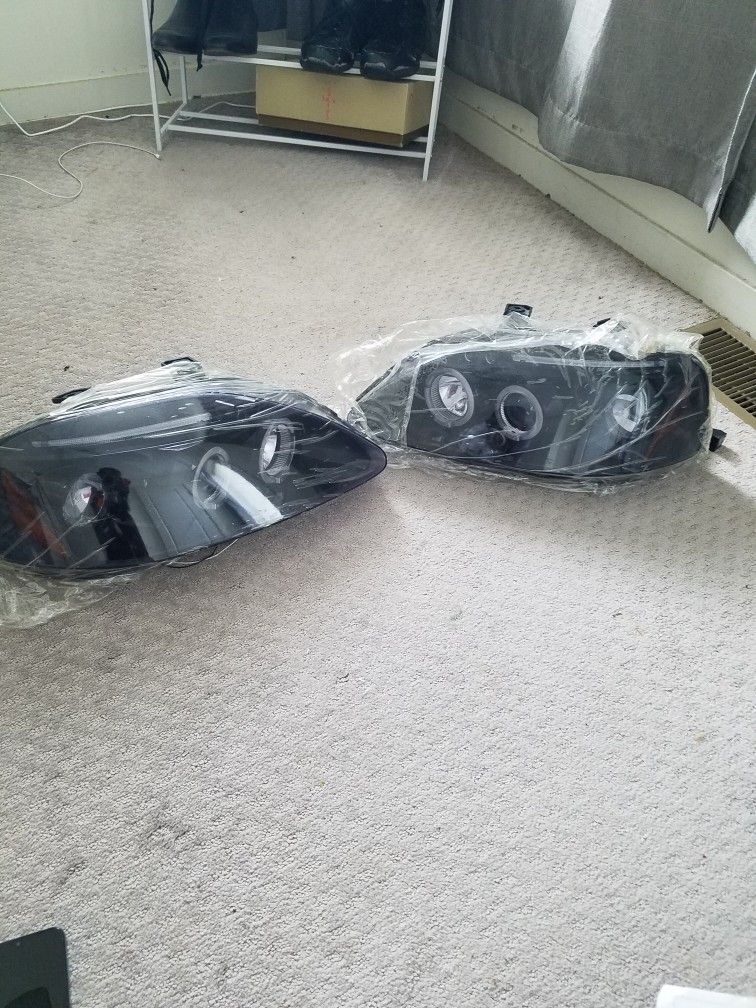 Brand new led head lights for 2001 honda civic sedan