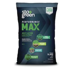 Sta-Green Performance Max 43.2 lb 30-0-3 Lawn Fertilizer - New in Bag - 14,400 sq ft, 6 Month Feed