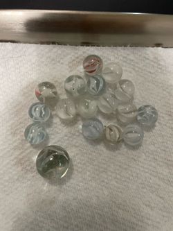 White & Clear Marbles with Shooter