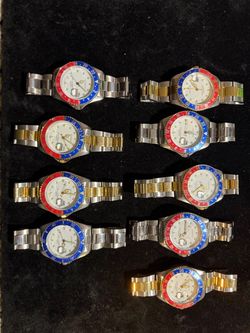 Lot of 9 Geneva GMT-Style Watches