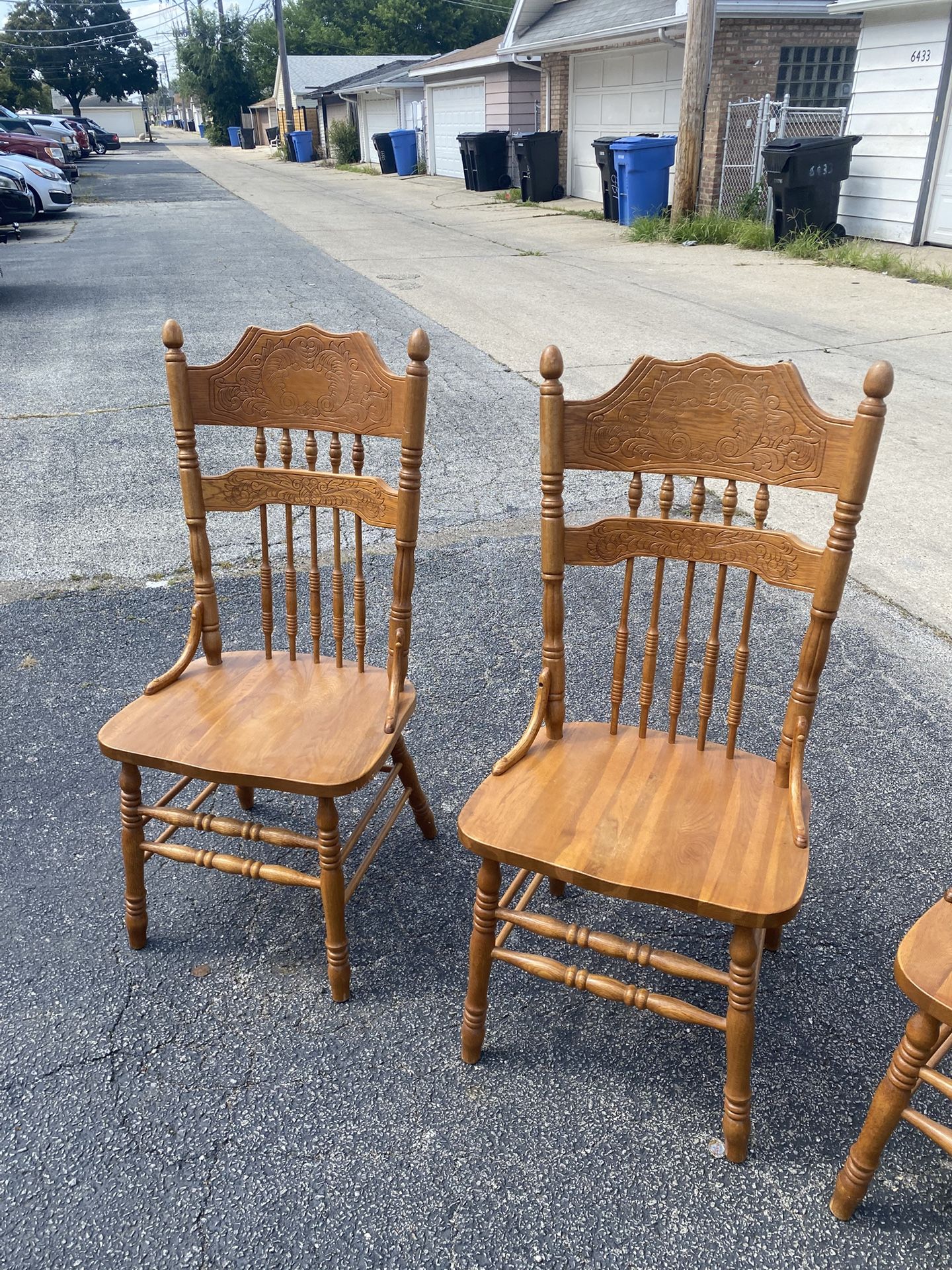 4 Oak Dining Chairs