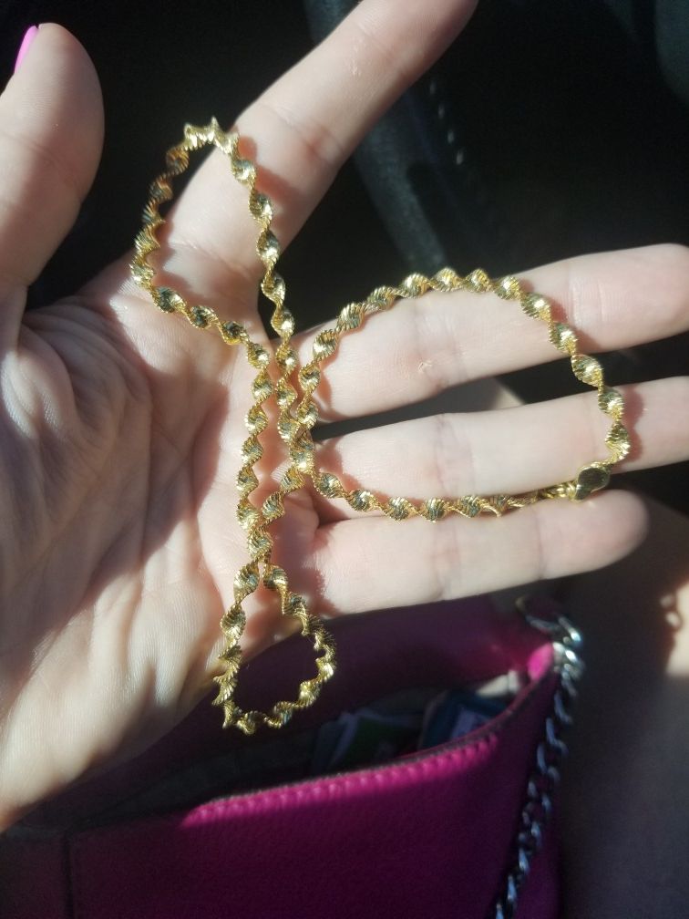 Gold plated necklace chain