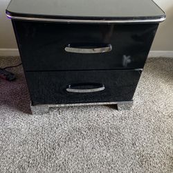 Black Night Stand Dresser 