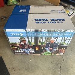 Brand new, still sealed in original box Even Embers Wood Pellet Patio Heater! Never opened, never used.