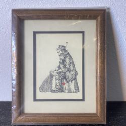 Clown & Dog signed by MAS