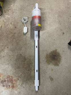 white Sharper Image 2-in-1 cordless stick vacuum cleaner missing attachments