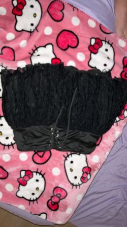 Black gothic mini skirt without short