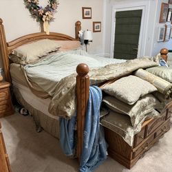  Cal king Bedroom Set Solid Oak